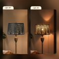 thumbnail image 7 of Metal Drum Lampshade for Table Lamps, AEELLEEA  Large Oval  Lamp Shade For Floor Lamps, Black Light Cover   (Spider) (12×8)'' ×(14×10.5)'' ×8.5" H, 7 of 7