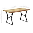thumbnail image 4 of vidaXL Table à Manger 140x80x76 cm Bois Récupéré Massif, 4 of 5