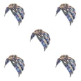 thumbnail image 1 of Sonducket Estilos bohemios Head Wraps para mujer Headwrap Pre-Atado Sleep Beanie Cap plisado Headcap Fashion Zafiro Azul naranja Type2 NO2, 1 of 6
