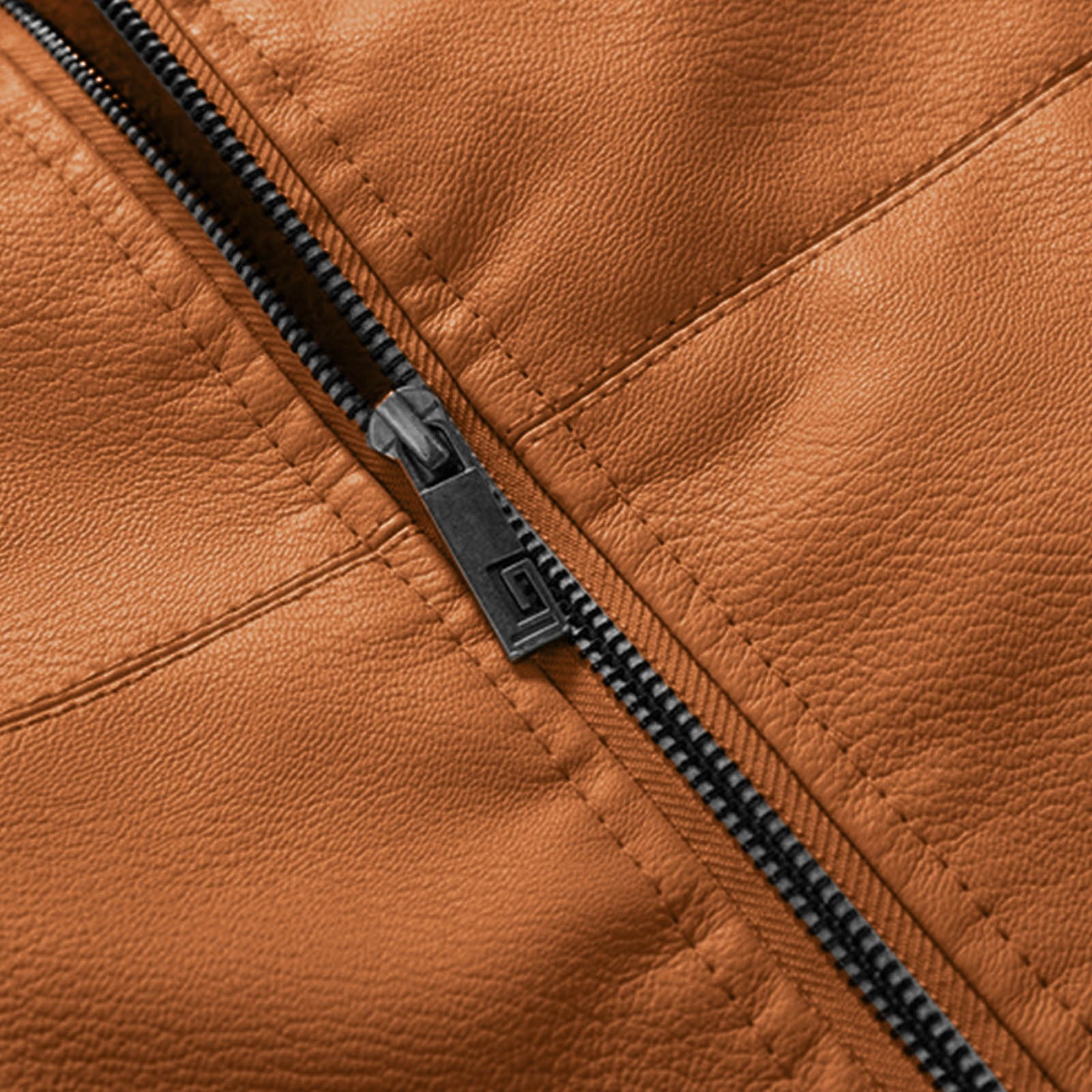 Yufatyle Men's Faux Leather Jacket Fashion Casual Solid Color Zipper Pockets Long Sleeve Hooded Motorcycle Jacket PU Bomber Coat Yellow S