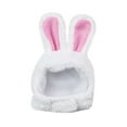 thumbnail image 1 of Funny Cat Headgear Cute Rabbit Ears Cap For Cats Warm Hat X1 Plush Pet ., 1 of 7