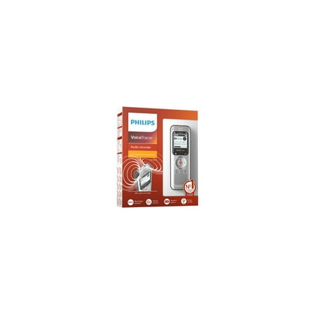 Philips - VoiceTracer Digital Voice Recorder 8GB DVT2050 - Light Silver & Black