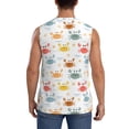 thumbnail image 4 of Balery Colorful Crabs Camisetas sin mangas para hombre, absorbe la humedad y protege contra el mal olor.-3X-Large, 4 of 7