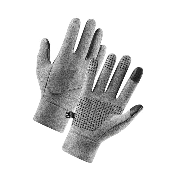 ⛷️ Guantes De Snowboard Táctiles (10 Dedos) | Acolchados Y Transpirables | Hebilla Ajustable Para Muñeca | Ideales Para Esquí, Senderismo Y Ciclismo (Gris)