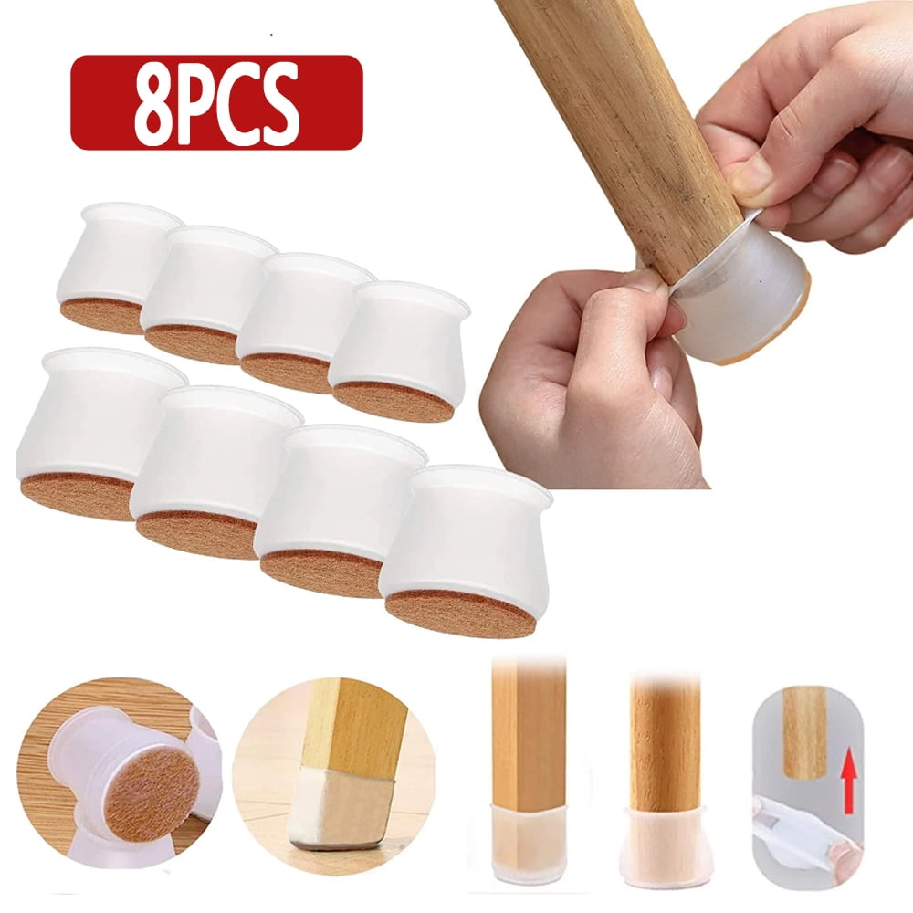 8Pc Chair Leg Floor Protectors,Clear Chair Leg Floor Protectors