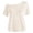 Beige, variant on Rvusndi Girls Shirts Off the Shoulder Top Short Sleeve Y2k Tops Cute Summer Tops Solid Color Fashion Casual T Shirts for Kids Daily Everyday Wear
