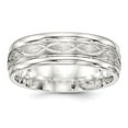 thumbnail image 5 of 925 Sterling Silver 7mm Brushed Fancy Band Ring Size 10.5, 5 of 7
