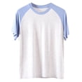 thumbnail image 2 of BLCHUNen Short Sleeve Shirts for Men Casual Lightweight Loose Crew Neck Pullover Summer Home Sleep Loungewear Pajamas, 2 of 3