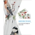 thumbnail image 4 of Christmas Bird, Blackout Curtains, French Door Curtains for Door Window, Watercolor Green Pine Tree Leaves Privacy Drapery for Patio/Sidelight Doors, 1 Panel with Tieback, 54 x 72 Inches, 4 of 6