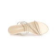 thumbnail image 5 of BLISSFUL STEP Women Rhines Block Heel Slide Sandals Beige 10, 5 of 9