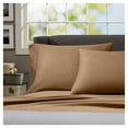 thumbnail image 1 of Winkle Resistant Regency Home Cotton Linen Sateen Sheet Set, (Full, Mocha), 1 of 1