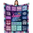 thumbnail image 1 of LHSHID Sister Birthday Gifts Sister Gifts Blanket Birthday Gifts for Sister Gifts for Sister Sister Gifts from Sister Sister Throw Blanket from Sister Adult Big Sister Gifts 40"x50", 1 of 7