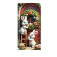 thumbnail image 2 of Easter Door Cover Decoration 70.86x35.43inch,Polyester Cute Bunny Eggs Floral Spring Door Banner Easter Holiday Photo Backdrop for Porch Garden Seasonal Party Supplies, 2 of 6