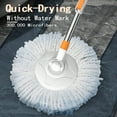 thumbnail image 5 of Spin Mop Bucket with Wringer System Extended Mop Handle 61Mop and Bucket for Floors Cleaning with 5 Replacement Head Refill 1 Cleaning Brush Head, 5 of 9