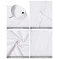 thumbnail image 5 of Camisa de lino de manga corta para hombre J.VER, blanca, talla grande, 5 of 5