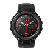 Amazfit T-Rex Pro Smart Watch: Rugged Outdoor GPS Fitness Watch - Black - Silicone watchband