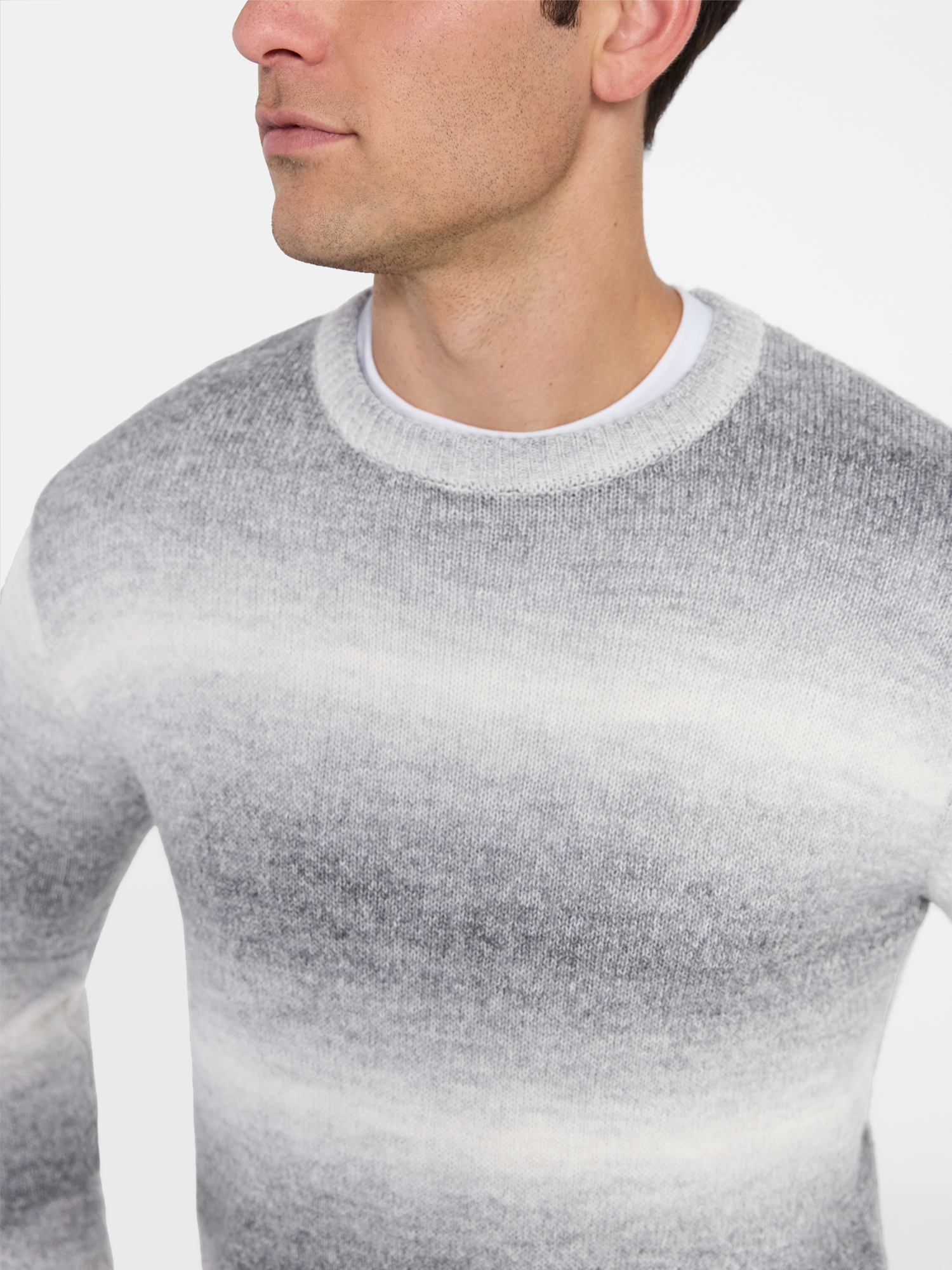 George Men's and Big Men's Ombre Crewneck Sweater, Midweight, Sizes S-3XL