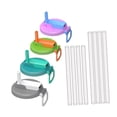 thumbnail image 3 of 4 fundas de repuesto para pajitas de refresco, decorativas, a prueba de fugas, portátiles, reutilizables, para acampar al aire libre, viajar y beber c, 3 of 10
