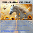 thumbnail image 3 of 1 Pcs 2D Flat License Plate Covers & Frames, White Horse in Autumn Scene For Decorative Front, Waterproof For Decoration Aluminum License Plate Covers & Frames Cover For Men Women, 12" X 6", 3 of 7