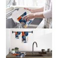 thumbnail image 5 of Navy Blue Burnt Orange Kitchen Dish Towels for Drying Dishes Set of 2, Abstract Geometric Vintage Waffle Weave Microfiber Hand Tea Bathroom Towels Quick Dry & Absorbent Towel 15.7x23.6, 5 of 7
