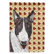 Bull Terrier Fall Leaves Garden Flag
