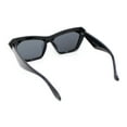 thumbnail image 4 of Womens Mod Thick Plastic Cat Eye Oversized Fashion Sunglasses All Black, 4 of 4