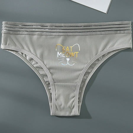 

Hunpta Underwear WomenIce Silk Without Through Waist Bikini Brief Underwear Thong
