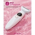thumbnail image 4 of Prozing 3 in 1 Bikini Trimmer for Women, Electric Razors with Display, Electric Shaver for Woman IPX7 Waterproof, White, 4 of 7