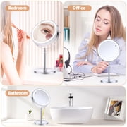 B Beauty Planet 20X Lighted Magnifying Makeup Mirror, Double Sided Makeup Mirror with 20X/1X Magnification, 360°Rotation, 3 Colors Brightness Adjustable Vanity Mirror with 42 LEDs, 2000mAh