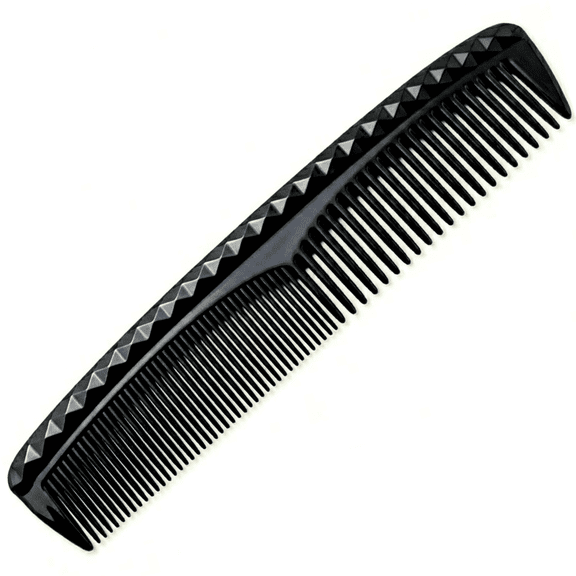 Parcelona Peigne Cellulose Acetate Black Dual Tooth Hair Styling Comb