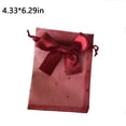 thumbnail image 3 of Bearachild Bolsa de tul de 30 Uds., exquisita bolsa transparente con cordón, bolsas de ñame, cordón con lazo, bolsillo para dulces, cinta para Kits de decoración para fiestas vino rojo 11*16cm, 3 of 6