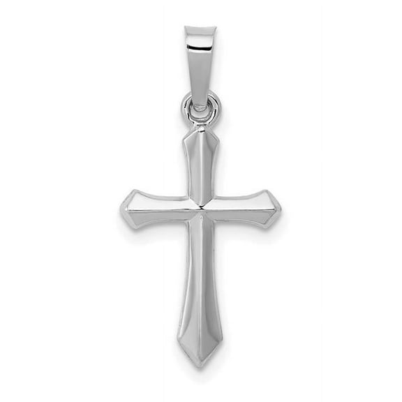 Finest Gold 14K White Gold Polished Cross Pendant