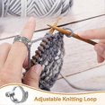 thumbnail image 4 of 2pcs Knitting Crochet Loop Ring Adjustable Crochet Finger Ring Tension Ring Open Yarn Guide Finger Clip Crochet Thimble, 4 of 5