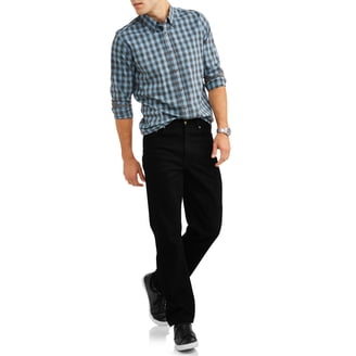 LEVI'S Mens Black Tapered, Relaxed Fit Jeans W42/ L34 - Walmart.com