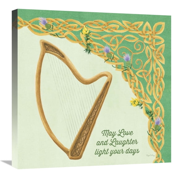 Global Gallery's 'Celtic Charm II' By Elyse DeNeige Stretched Canvas Wall Art
