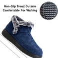 thumbnail image 4 of Knivor Slip On Winter Ankle Boots for Women Fuzzy Fleece Lined Non-Slip Warm Snow Booties Casual Winter Shoes for Women Cold Weather Footwear Indoor Outdoor, 4 of 9