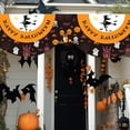 thumbnail image 4 of Halloween Decoration Flags Set of 2 - 17.7x35.4in Colorful Polyester Banners for Yard, Fence & Porch - Spooky Indoor/Outdoor Party Decor with Hanging Loops, Washable Halloween Fan Flags, 4 of 6