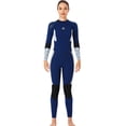thumbnail image 2 of Trajes de traje de húmedo Mangos de manga larga y pantalones Traje de buceo 1.5mm Ergonómico Ultra Stretch Professional para snorkeling Surfing Natación Mujer, Marina L Advancent OD019359-16, 2 of 7