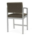 thumbnail image 3 of Pemberly Row Reception Waiting Room Healthcare Hip Chair - Silver Steel / Brown, 3 of 5