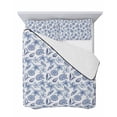 thumbnail image 7 of Blue Coastal Queen Size Down Alternative Comforter, Lightweight Comforter Quilt Bedding Set with Pillow Shams Shell Floral Ocean Retro All Seasons Bed Comforter Duvet Insert 90"x96", 7 of 7
