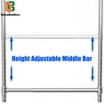thumbnail image 4 of Decobrothers Adjustable Hanging Closet Rod, Chrome, 4 of 5