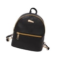 thumbnail image 3 of Mochila de viaje Bolso de escuela de piel sintética para mujer Bolsa de compras con cremallera Paquete de cosméticos para teléfono portátil, Negro kenally AP000927-01, 3 of 7