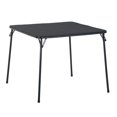 thumbnail image 1 of Pemberly Row Table Pliante Carrée Noire avec Cadre Métallique Robuste Rangement Facile, 1 of 6