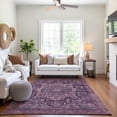 thumbnail image 6 of Addison Rugs Mayfield Premium Machine Washable Traditional Medallion Eggplant Rectangle Rug, 3' x 5', 6 of 6