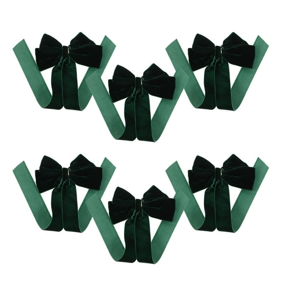 UPOUART 6-Pack Solid Color Bow Hair Clips for Women, Green Duckbill Barrettes, Stylish Hair Accessories