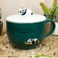 thumbnail image 6 of Happy Hour Sleeping Panda Bear Green Ceramic Coffee Mug With Spoon And Lid Set, 6 of 6