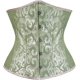 thumbnail image 1 of Corsé de satén con cordones para mujer, corsé de cintura debajo del busto, corsé moldeador, verde M JM, 1 of 4