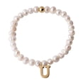 thumbnail image 1 of Pulseras Mujer de Perlas con Iniciales Oro 18k LuckyLy, Modelo Galia blanco UNITALLA, 1 of 6