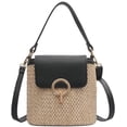 thumbnail image 1 of Bolsa cruzada para mujer, bolsa de playa de paja, bolsa de mano, bolsa de viaje, bonita bolsa de noche 2023, Negro -, Talla unica, 1 of 3