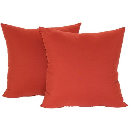 Mainstays Solid Microfiber Twill Decorative Throw Pillow, 17" x 17